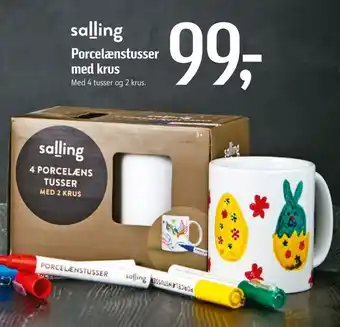 Føtex Porcelænstusser med krus tilbud