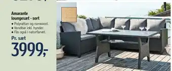 Føtex Amarante loungesæt - sort tilbud