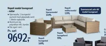 Føtex Napoli modul loungesæt - natur tilbud