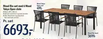 Føtex Mood Rio sæt med 6 Mood Tokyo Open stole tilbud