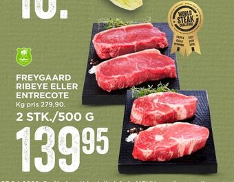 MENY Freygaard ribeye eller entrecote tilbud