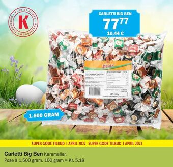 Købmandsgården Carletti Big Ben tilbud