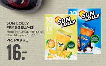 MENY Sun lolly frys selv-is tilbud