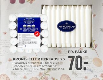 MENY Krone- eller fyrfadslys tilbud