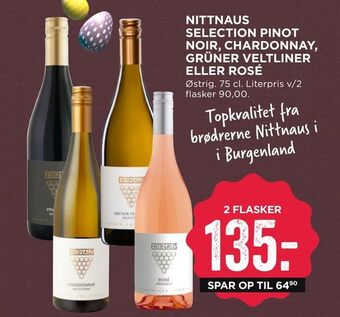 MENY Nittnaus selection pinot noir, chardonnay, grüner veltliner eller rosé tilbud