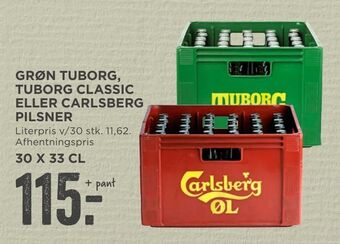 MENY Grøn tuborg, tuborg classic eller carlsberg pilsner tilbud