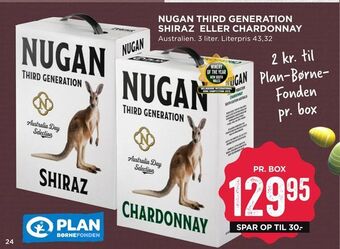 MENY Nugan third generation shiraz eller chardonnay tilbud