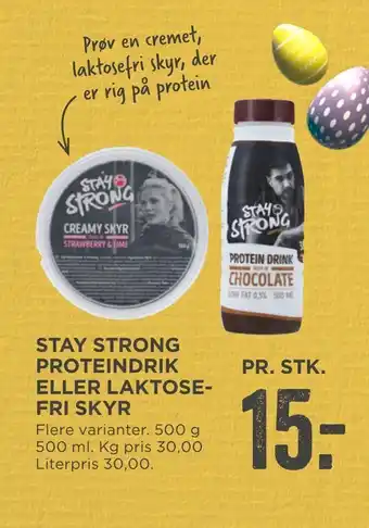 MENY Stay strong proteindrik eller laktosefri skyr tilbud