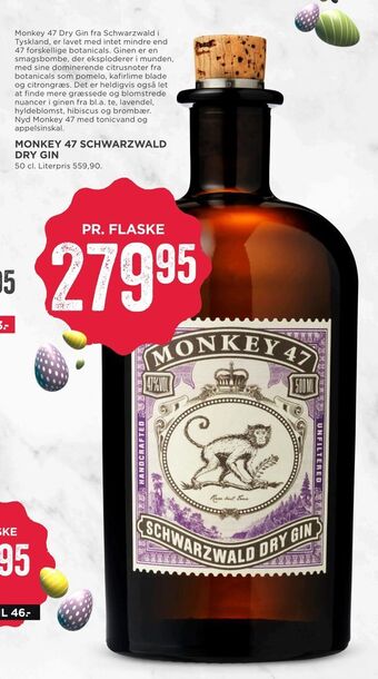 MENY Monkey 47 schwarzwald dry gin tilbud