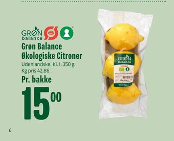 Min Købmand Grøn Balance Økologiske Citroner tilbud