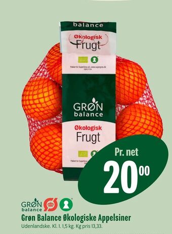 Min Købmand Grøn Balance Økologiske Appelsiner tilbud
