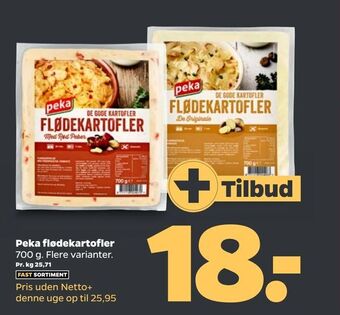 Netto Peka flødekartofler tilbud