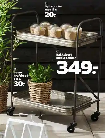 Netto Bakkebord med 2 bakker tilbud