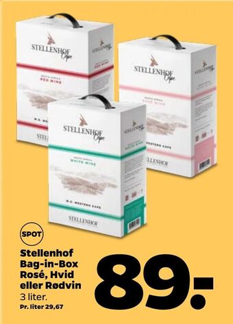 Netto Stellenhof Bag-in-Box Rosé, Hvid eller Rødvin tilbud
