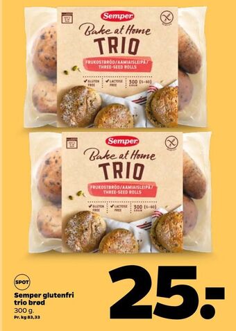 Netto Semper glutenfri trio brød tilbud