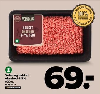Netto Velsmag hakket oksekød 4-7% tilbud