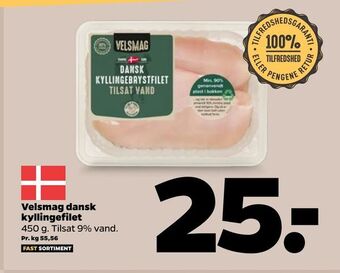 Netto Velsmag dansk kyllingefilet tilbud