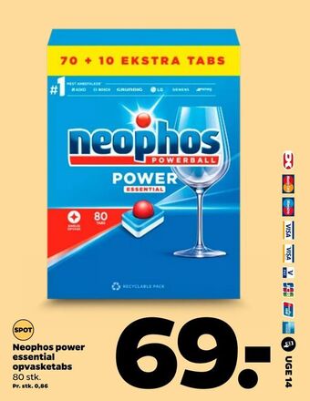 Netto Neophos power essential opvasketabs tilbud
