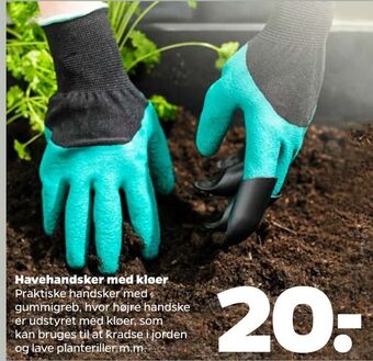 Netto Havehandsker med kløer tilbud