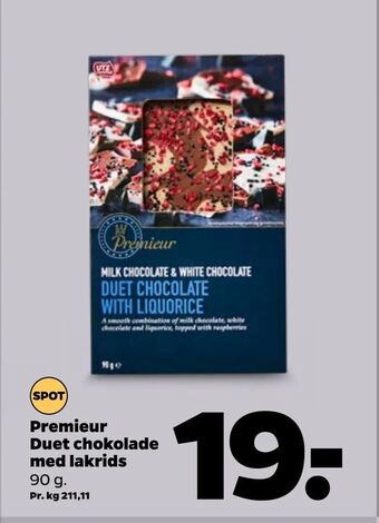 Netto Premieur Duet chokolade med lakrids tilbud