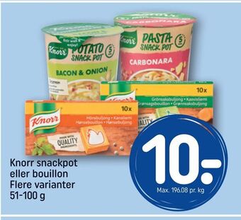 REMA 1000 Knorr snackpot eller bouillon tilbud