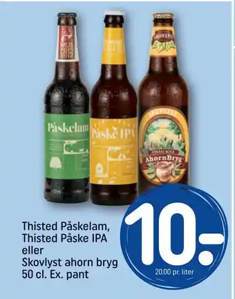 REMA 1000 Thisted Påskelam, Thisted Påske IPA eller Skovlyst ahorn bryg 50 cl. Ex. pant tilbud