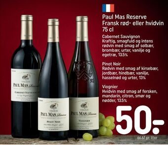 REMA 1000 Paul Mas Reserve Fransk rød- eller hvidvin tilbud