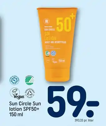 REMA 1000 Sun Circle Sun lotion SPF50+ tilbud