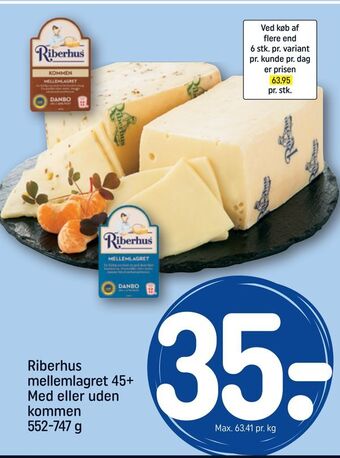 Riberhus mellemlagret 45+ Med eller uden kommen