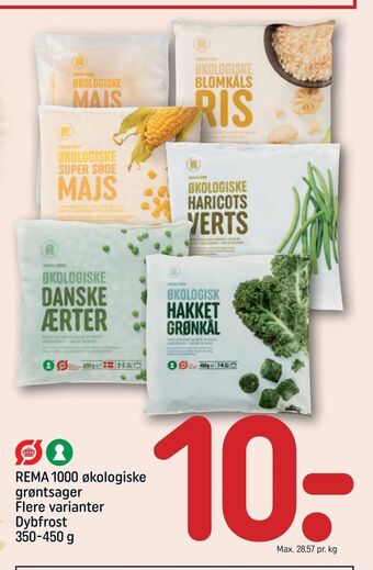 REMA 1000 REMA 1000 økologiske grøntsager tilbud