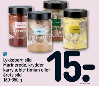 Lykkeberg sild Marinerede, krydder, karry æble-timian eller årets sild