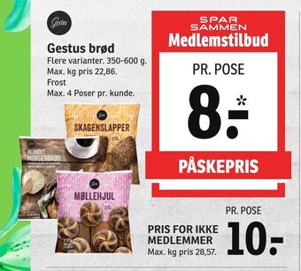 SPAR Gestus brød tilbud