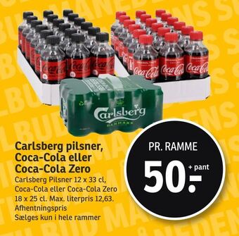 SPAR Carlsberg pilsner, Coca-Cola eller Coca-Cola Zero tilbud