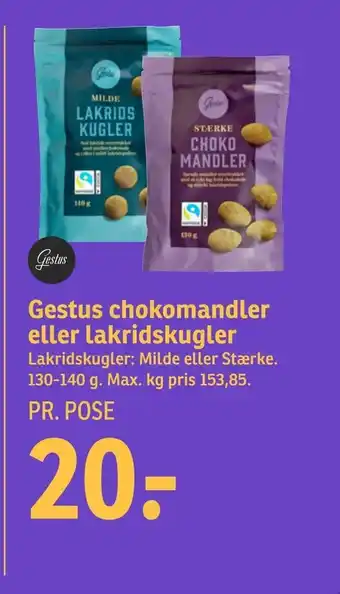 Gestus chokomandler eller lakridskugler