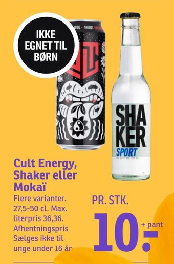 SPAR Cult Energy, Shaker eller Mokaï tilbud
