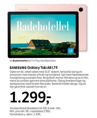 YouSee Samsung galaxy tab a8 lte tilbud