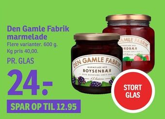 SPAR Den Gamle Fabrik marmelade tilbud