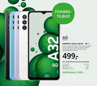 YouSee Samsung galaxy a32 5g tilbud