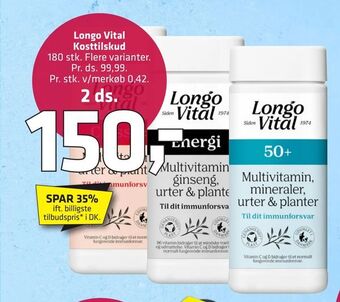 Fleggaard Longo Vital Kosttilskud tilbud