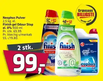 Fleggaard Neophos Pulver Finish gel Odour Stop el. 0% tilbud