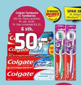 Fleggaard Colgate Tandpasta el. Tandbørste tilbud