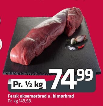 Fleggaard Fersk oksemørbrad u. bimørbrad tilbud