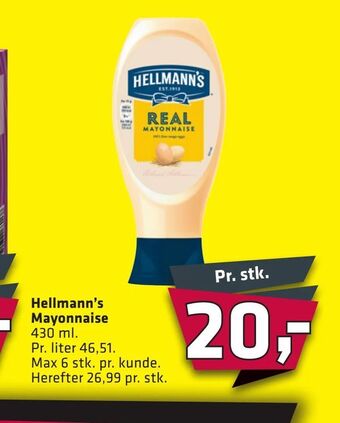 Fleggaard Hellmann's Mayonnaise tilbud