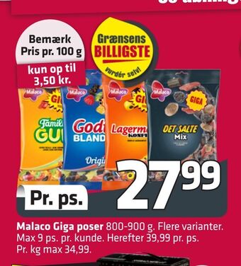 Fleggaard Malaco Giga poser tilbud