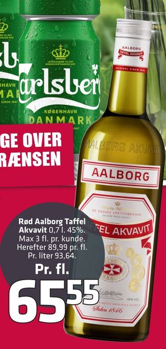 Fleggaard Rød Aalborg Taffel Akvavit tilbud