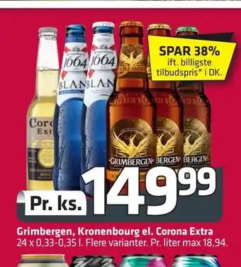 Fleggaard Grimbergen, Kronenbourg el. Corona Extra tilbud