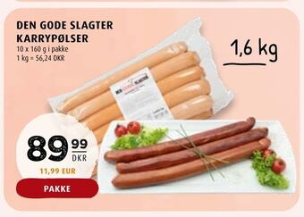 Scandinavian Park Den gode slagter karrypølser tilbud