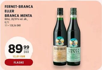 Scandinavian Park Fernet-branca eller branca menta tilbud