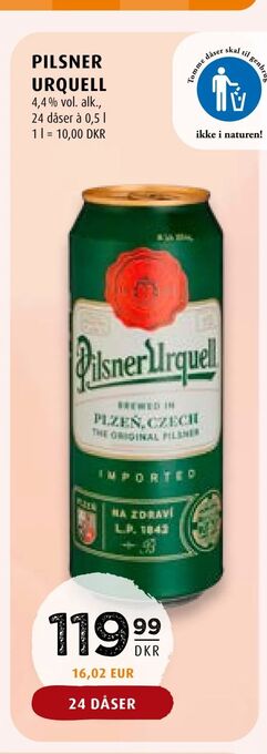 Scandinavian Park Pilsner urquell tilbud