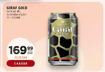 Scandinavian Park Giraf gold tilbud